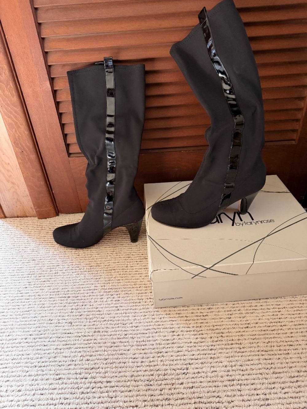 Stretch and Patent Boots
